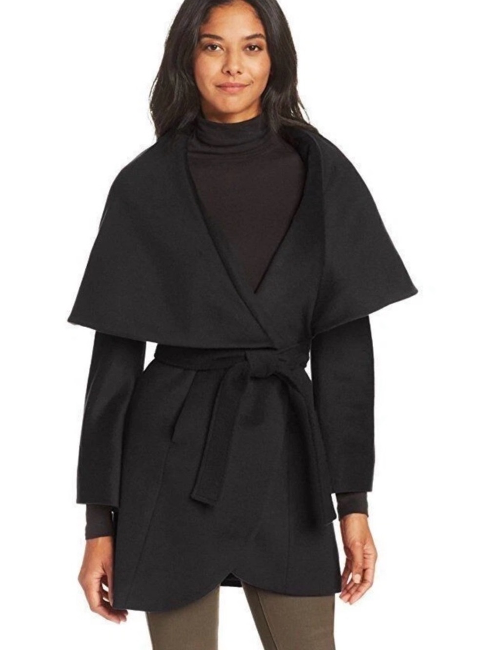 Tahari Marla Wool-Blend Coat - Wrap Belted - Like New Freshly Dry Cleaned!! XL